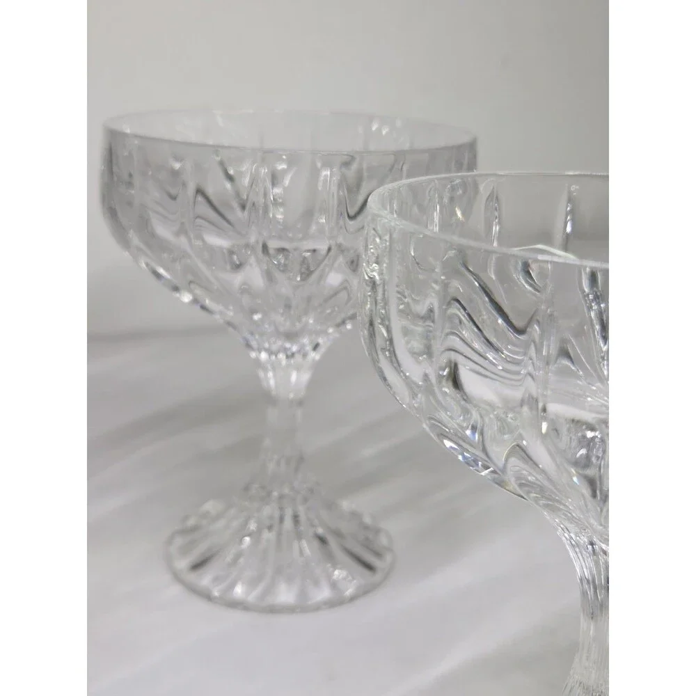 Set Of 4 Mikasa Park Lane Crystal Champagne Tall Sherbet Glasses 5 1/8